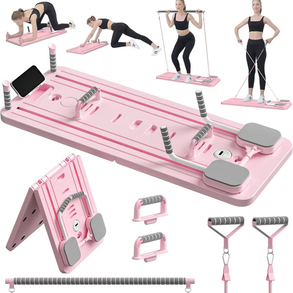 All-in-One Pilates Fitness Board – Core Trainer, Push-Up System & Full-Body Workout Platform