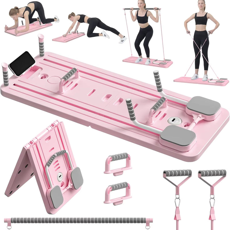 All-in-One Pilates Fitness Board – Core Trainer, Push-Up System & Full-Body Workout Platform