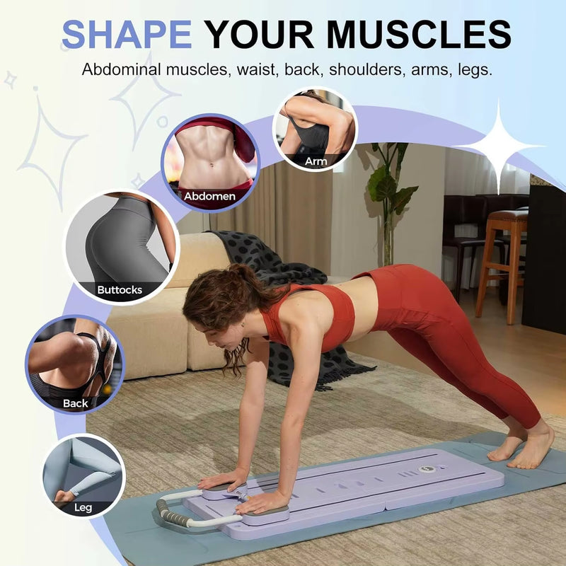 All-in-One Pilates Fitness Board – Core Trainer, Push-Up System & Full-Body Workout Platform