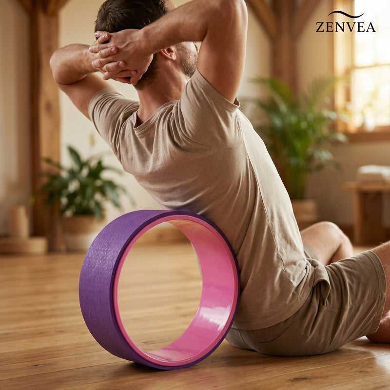 12” Yoga Wheel Back Roller – Deep Tissue Stretching & Back Pain Relief Tool