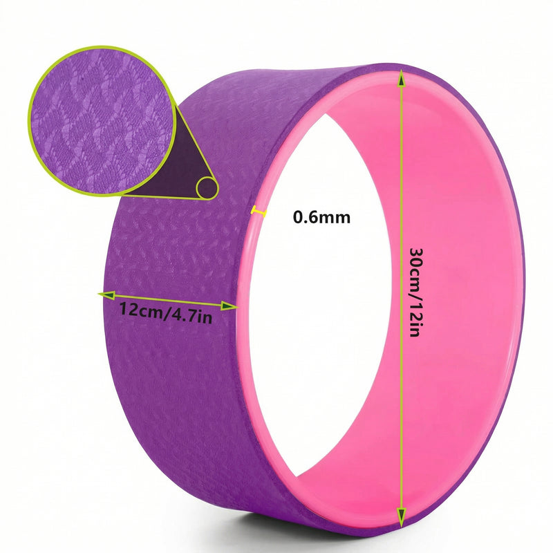 12” Yoga Wheel Back Roller – Deep Tissue Stretching & Back Pain Relief Tool