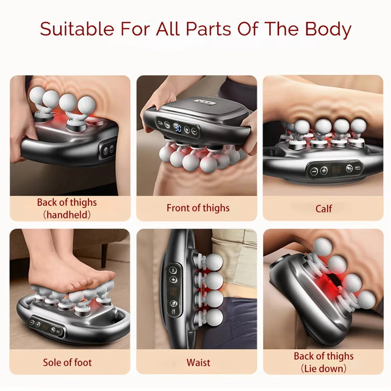 16-Head Deep Tissue Massage Gun Set – Electric Muscle Relaxation & Recovery Massager for Full Body Pain Relief