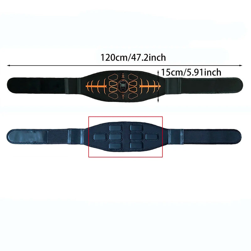 Smart EMS Ab Trainer Belt – USB Rechargeable Muscle Toner & Body Sculpting Fitness Massager