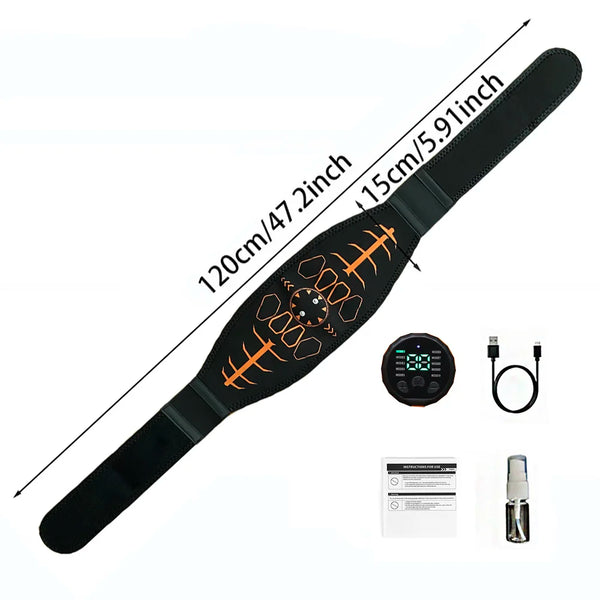 Smart EMS Ab Trainer Belt – USB Rechargeable Muscle Toner & Body Sculpting Fitness Massager